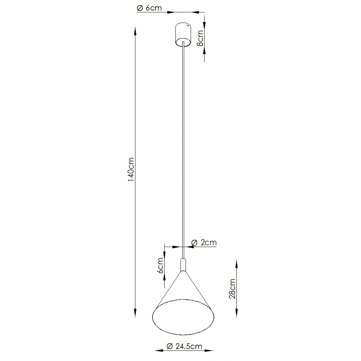 Lampa wisząca NOX 25 ochra czerwona - obrazek 14