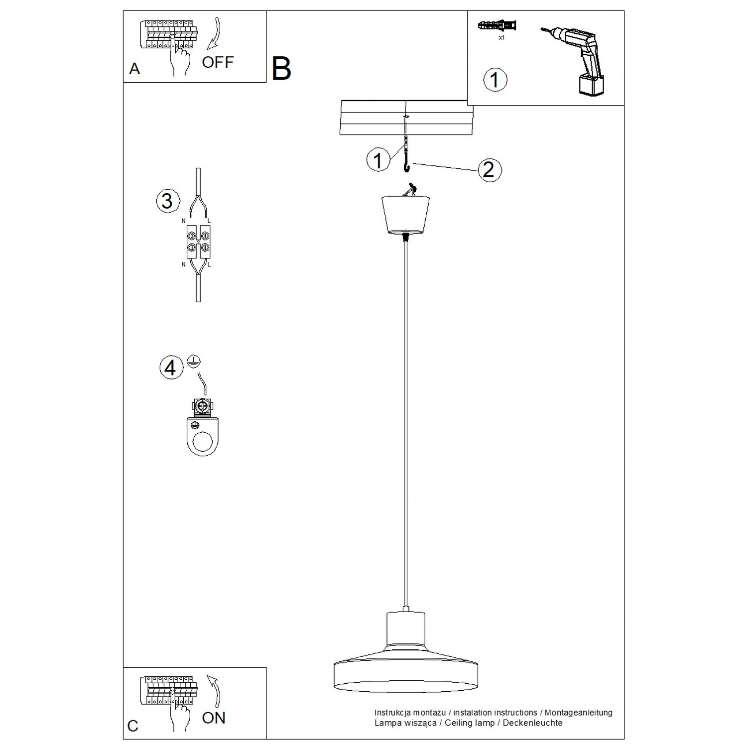 Lampa wisząca BILO błękitna - obrazek 15