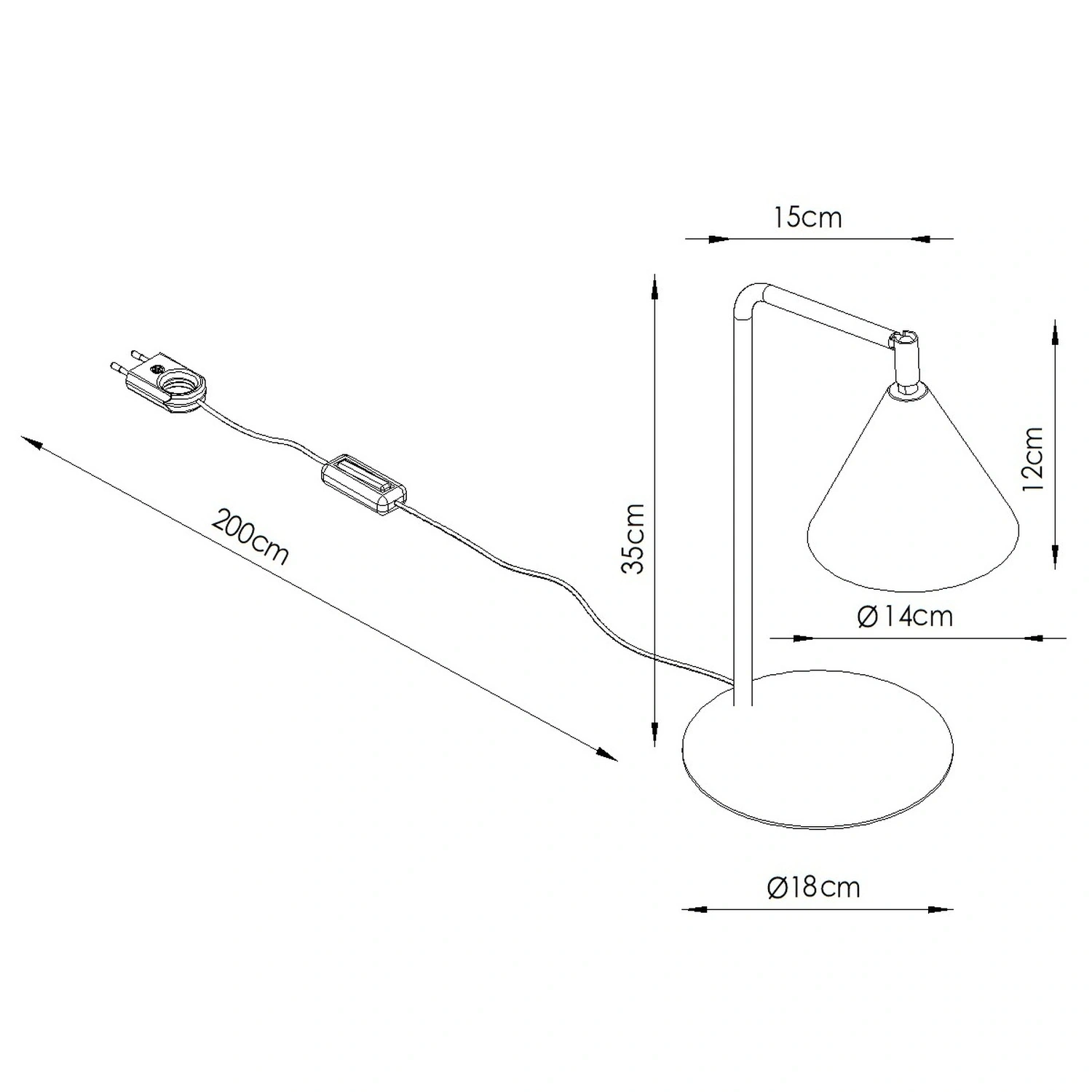 Lampa biurkowa NOX zielona oliwka - obrazek 14