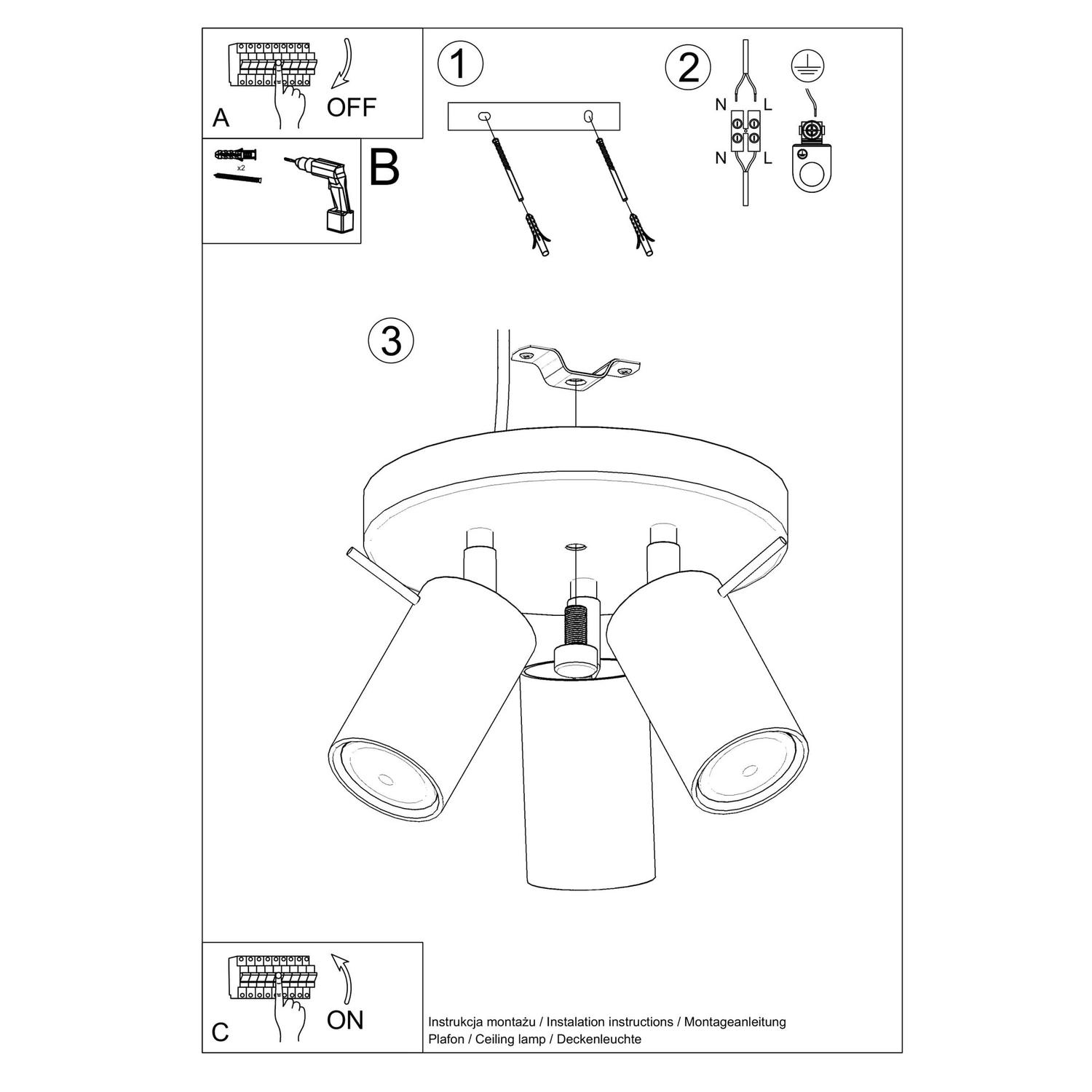 Plafon RING 3P czerwony - obrazek 13