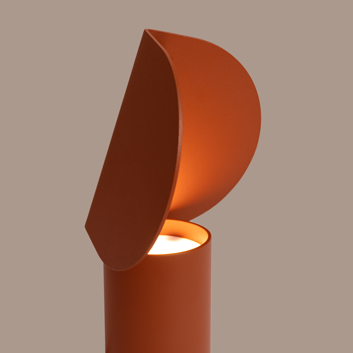 Lampa biurkowa BISCUIT ochra czerwona LED 3000K - obrazek 6