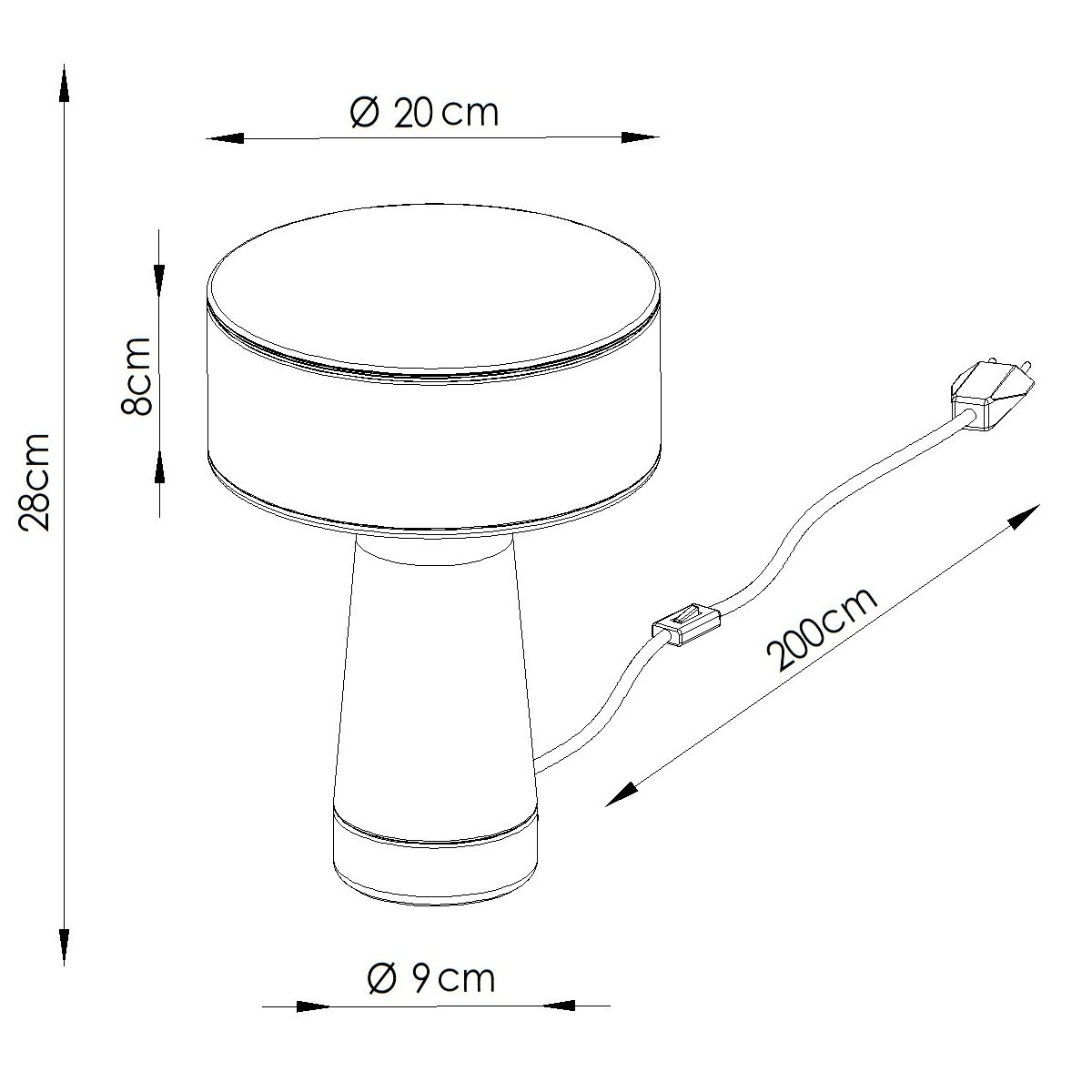 Lampa biurkowa AXO zielona oliwka - obrazek 9