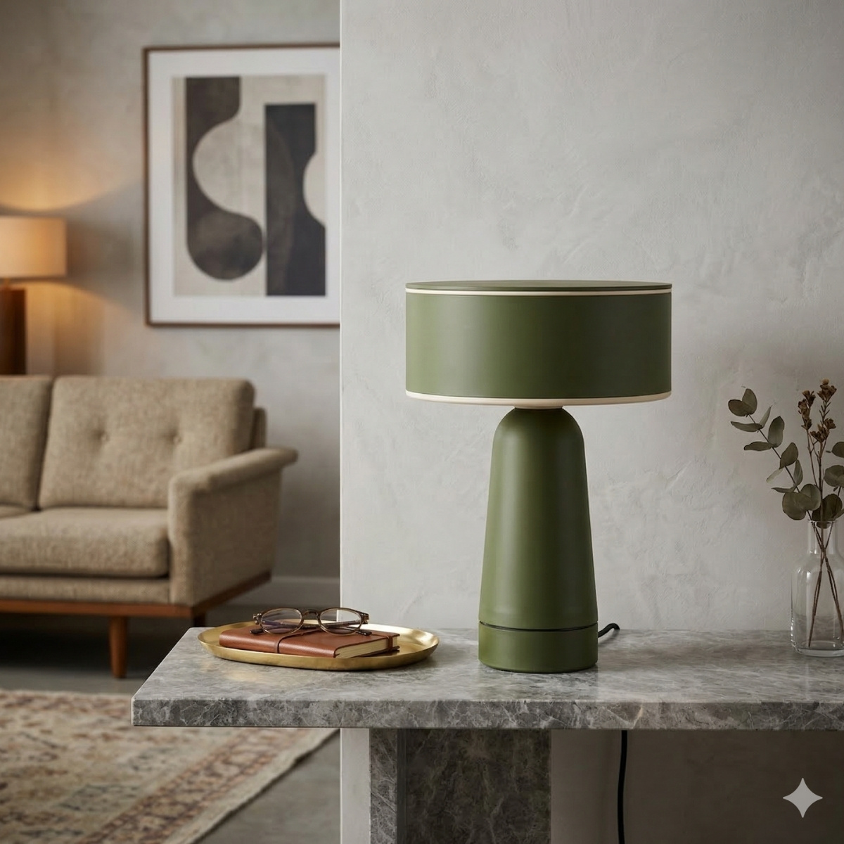 Lampa biurkowa AXO zielona oliwka - obrazek 11