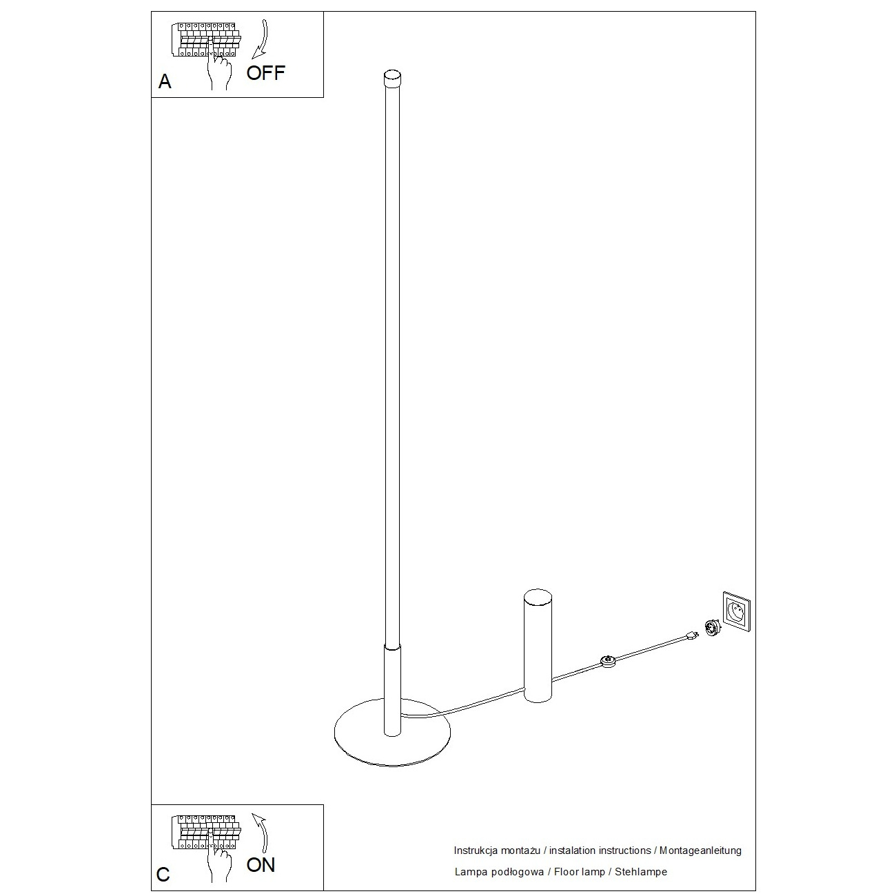 Lampa podłogowa TRANG brązowa 3000K - obrazek 9