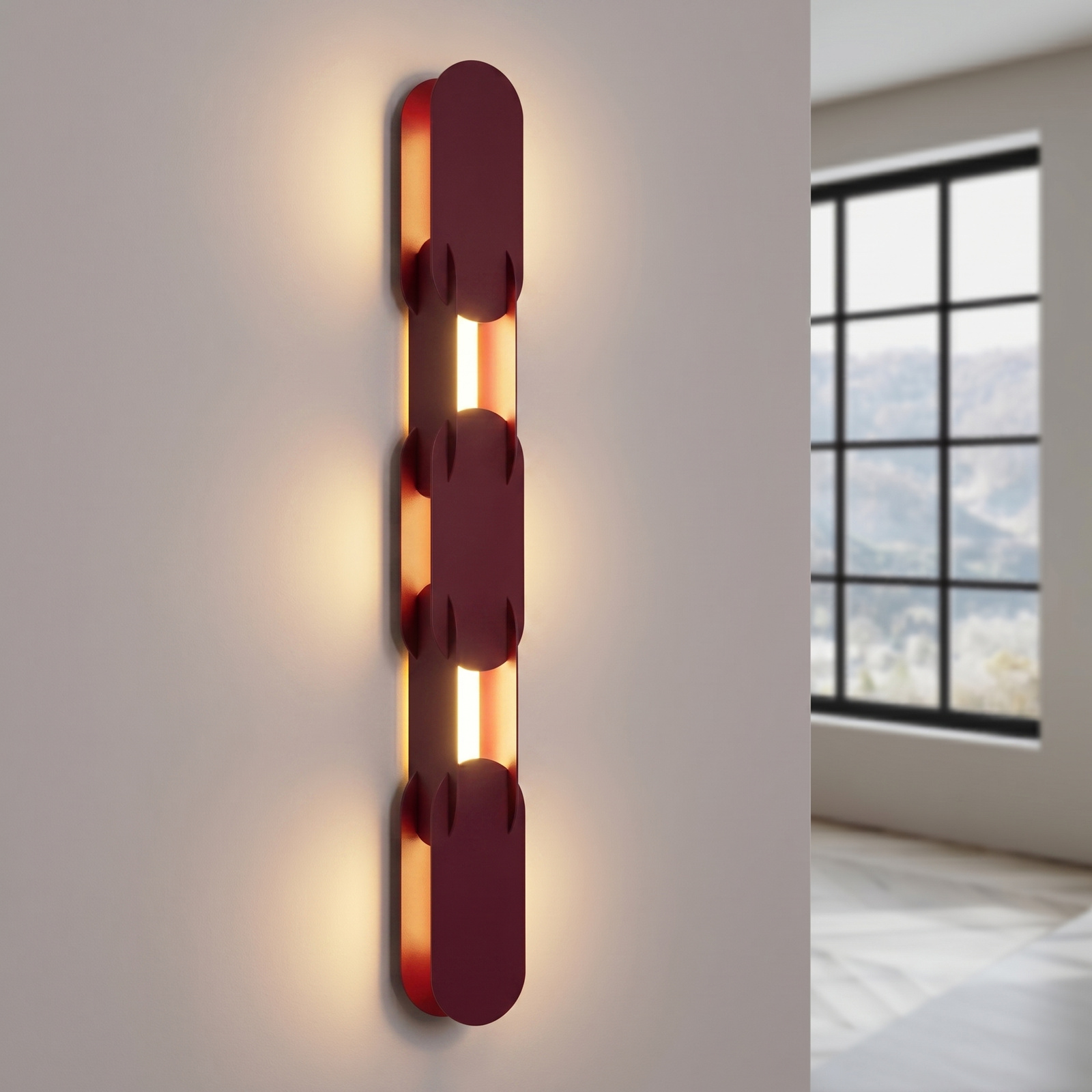 Kinkiet CHAIN 91 burgund LED 3000K - obrazek 4