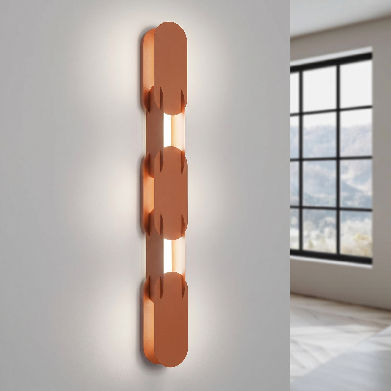 Kinkiet CHAIN 91 ochra czerwona LED 4000K - obrazek 4