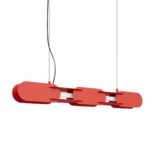 Lampa wisząca CHAIN 91 czerwona LED 4000K