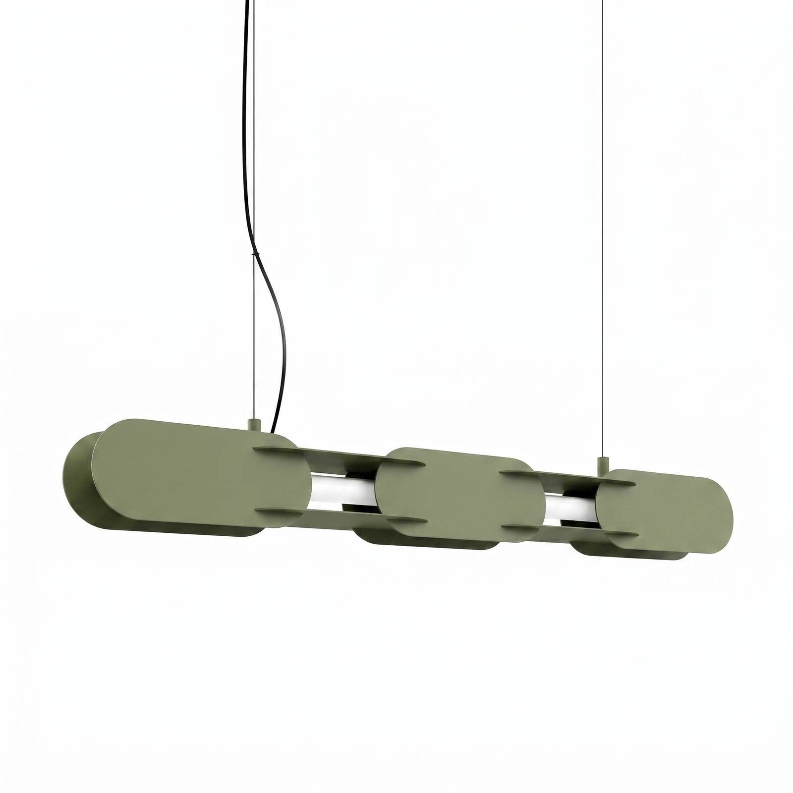 Lampa wisząca CHAIN 91 zielona oliwka LED 4000K