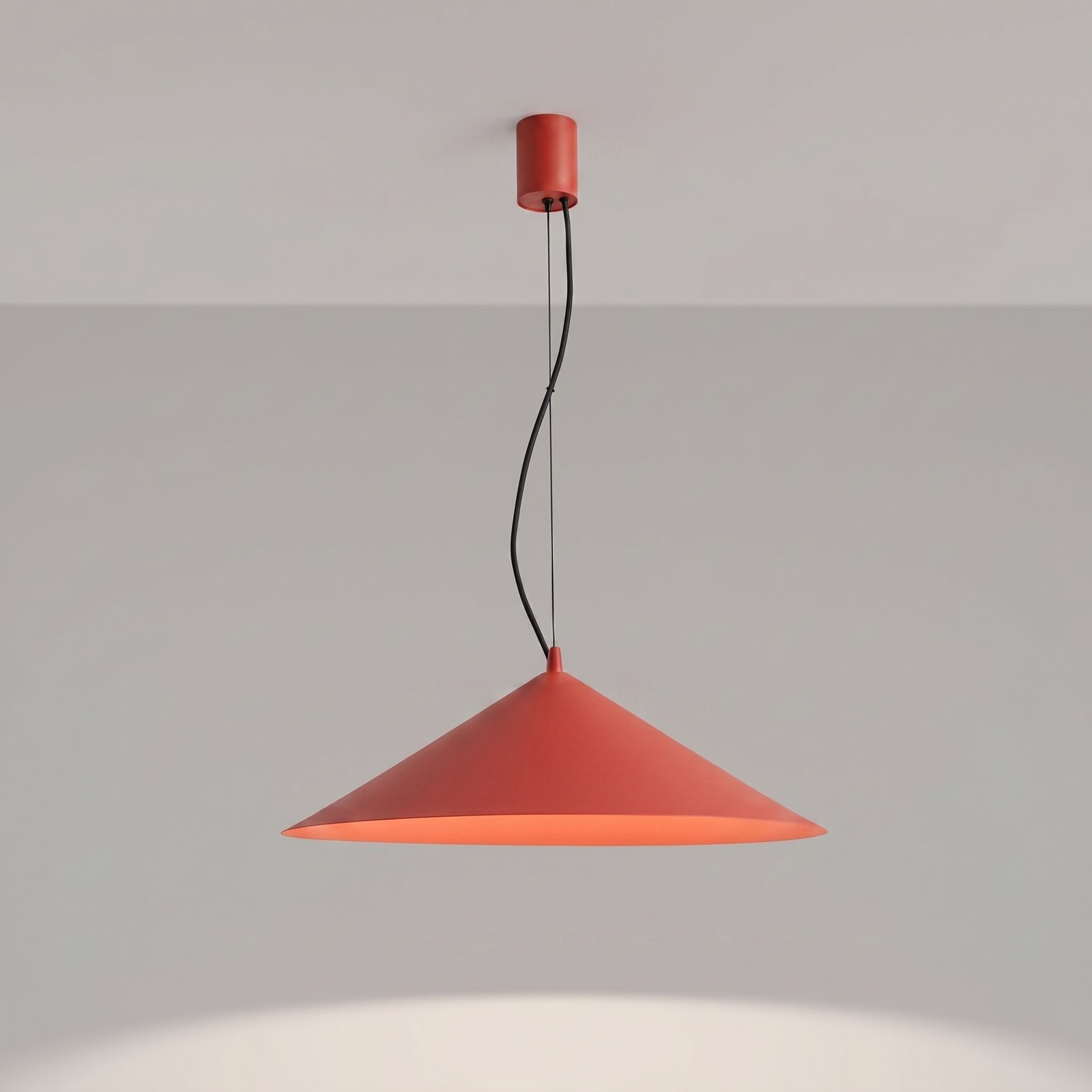 Lampa wisząca FINT czerwona LED 4000K - obrazek 4