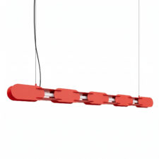 Lampa wisząca CHAIN 158 czerwona LED 3000K