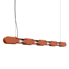 Lampa wisząca CHAIN 158 ochra czerwona LED 4000K