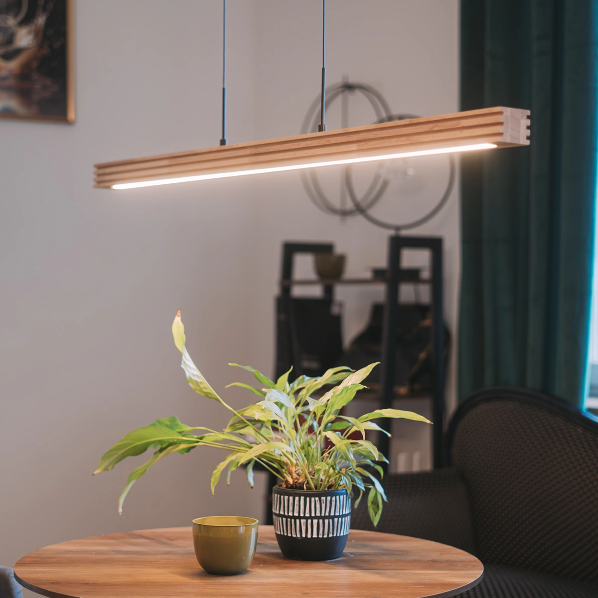 Lampa wisząca drewniana Hotaka No.1 120cm 3k Japandi - obrazek 7