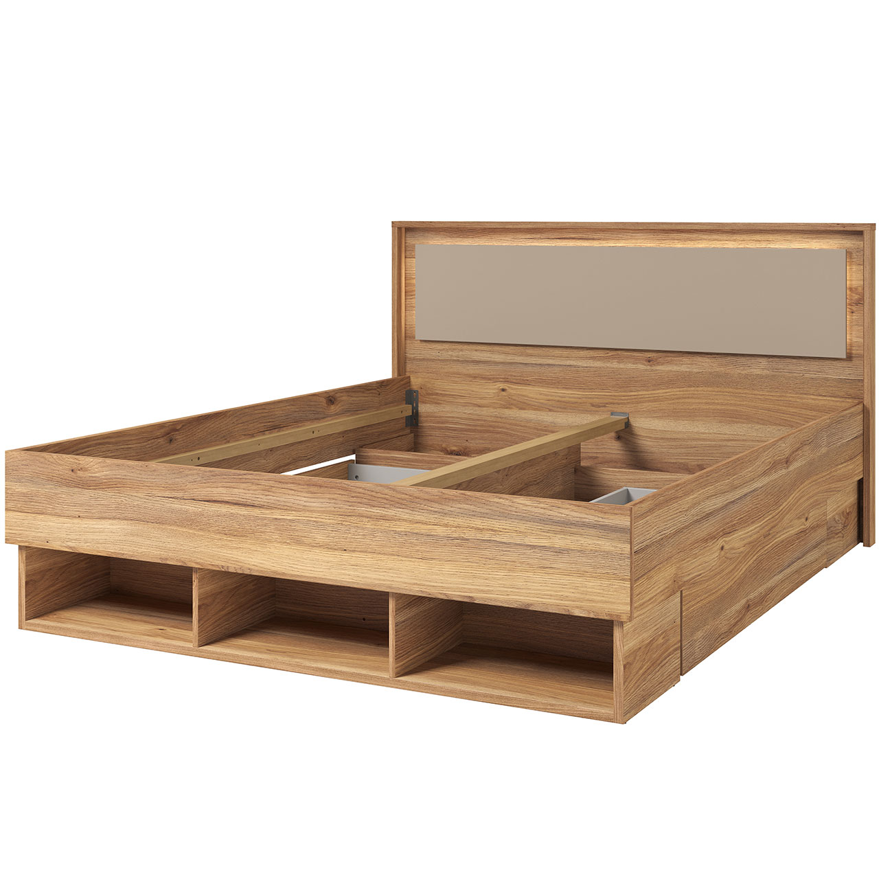 Łóżko 180x200 PRESSIMO 32 dąb mauvella / congo - obrazek 4