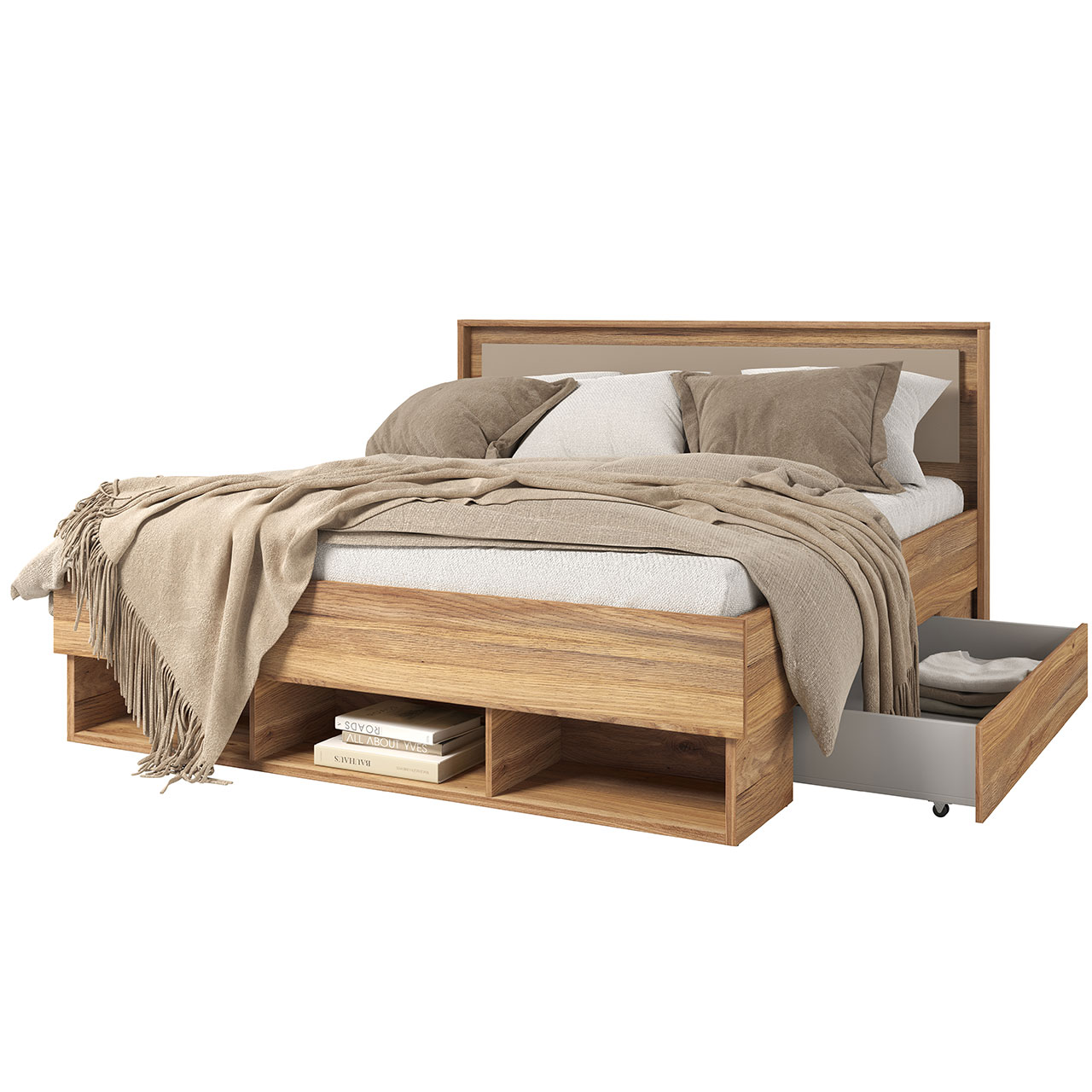 Łóżko 180x200 PRESSIMO 32 dąb mauvella / congo - obrazek 7
