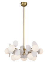 Lampa wisząca CHIC-5, biało złota 65 cm