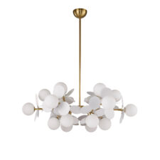 Lampa wisząca CHIC-6, biało złota 90 cm