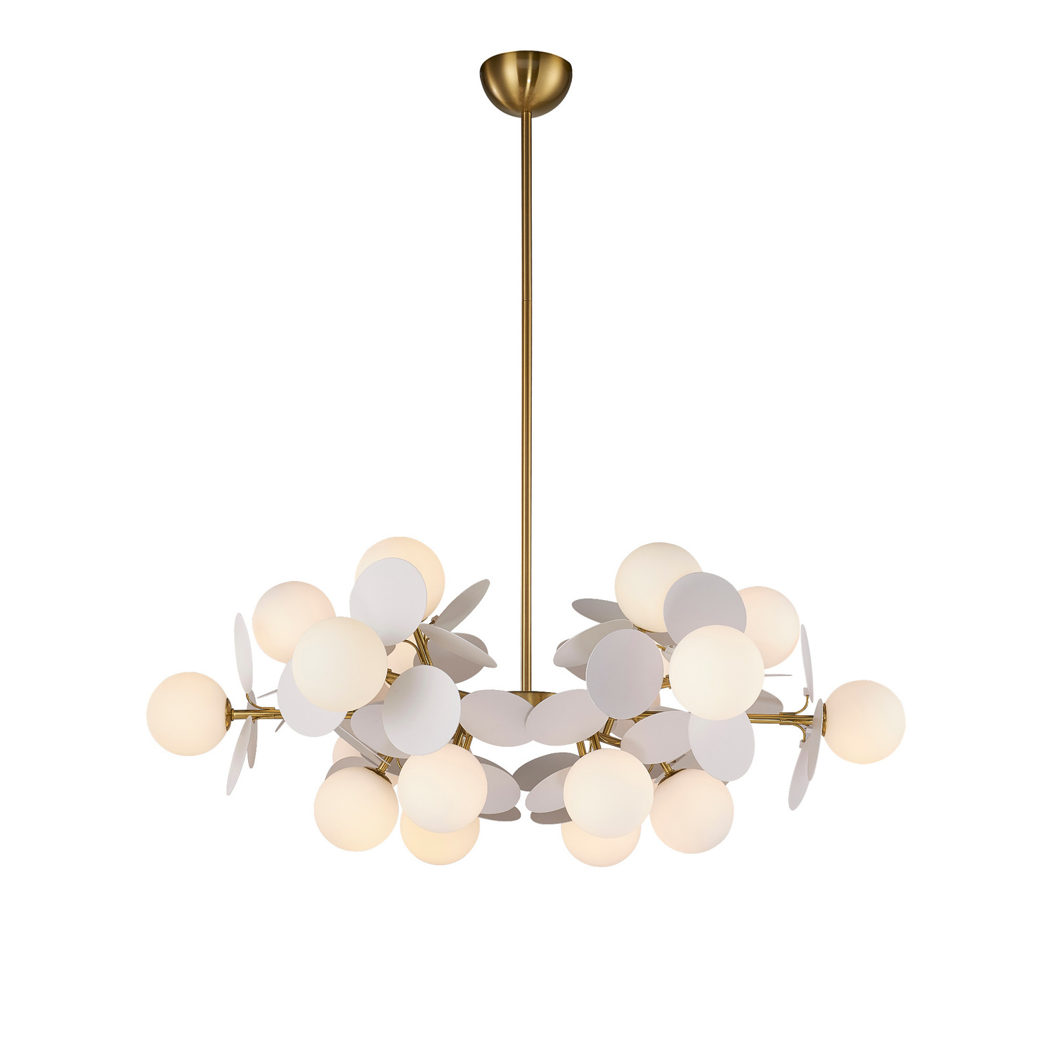 Lampa wisząca CHIC-6, biało złota 90 cm - obrazek 5