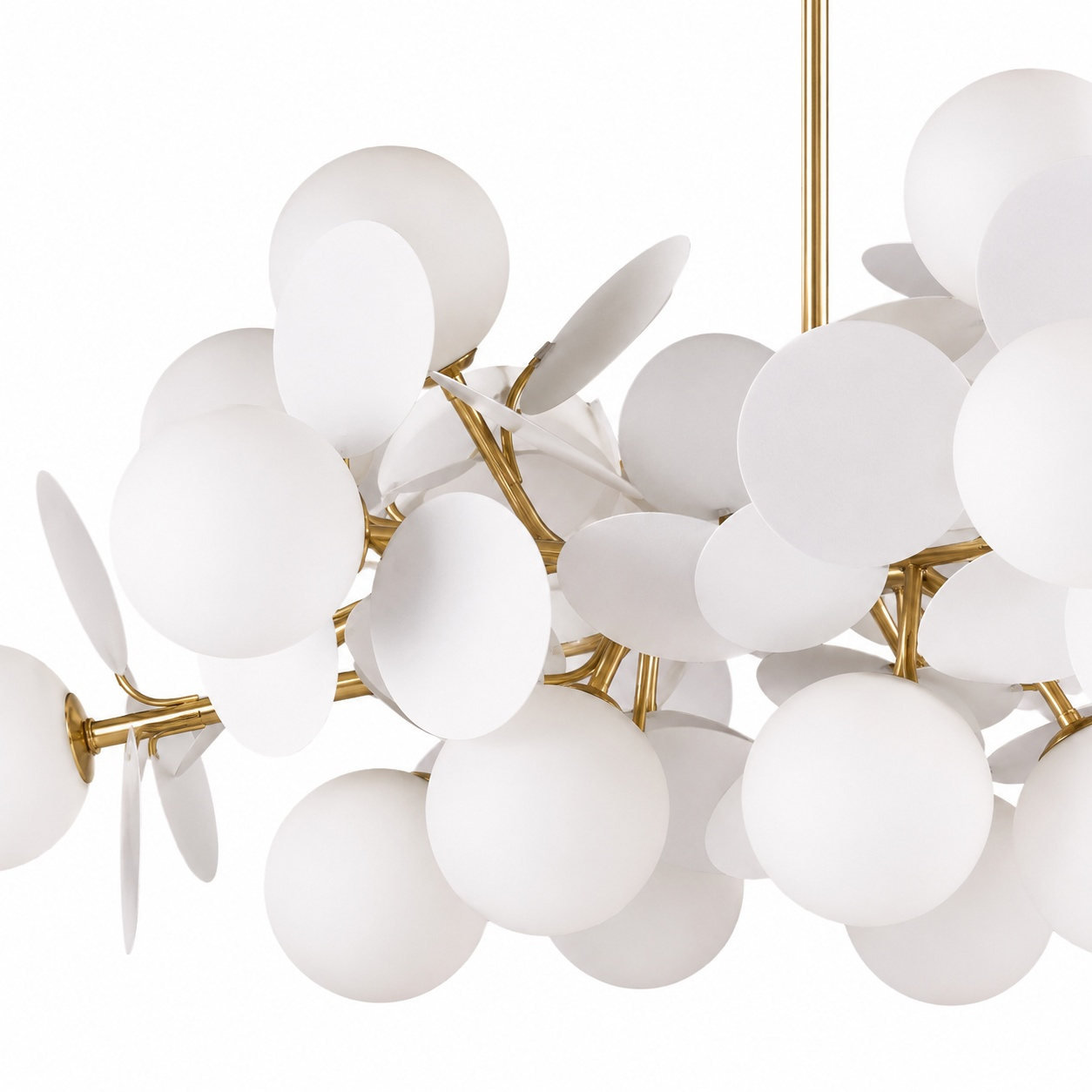 Lampa wisząca CHIC-6, biało złota 90 cm - obrazek 8