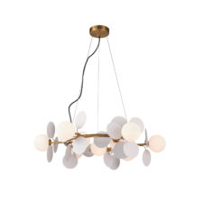 Lampa wisząca CHIC-9, biało złota 75 cm