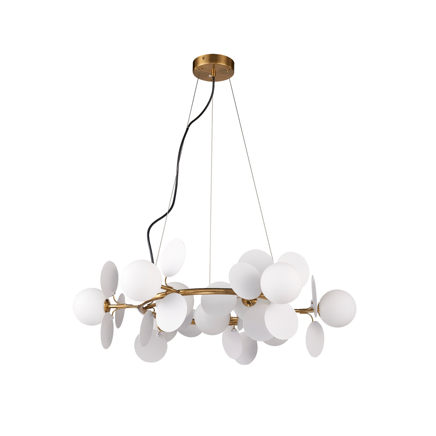 Lampa wisząca CHIC-9, biało złota 75 cm - obrazek 6
