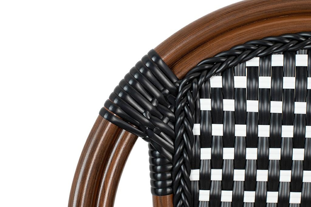Zestaw 2 krzeseł ogrodowych CAFE PARIS ARM brązowy rattan - obrazek 6