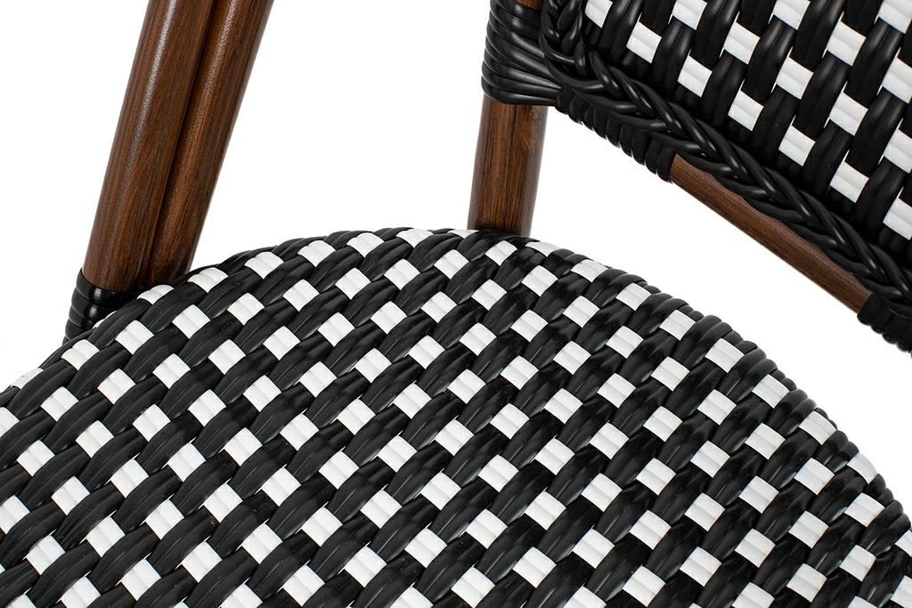 Zestaw 2 krzeseł ogrodowych CAFE PARIS ARM brązowy rattan - obrazek 7