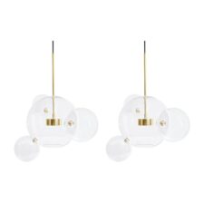 MOOSEE zestaw 2 lamp wiszących CAPRI 4 złoty