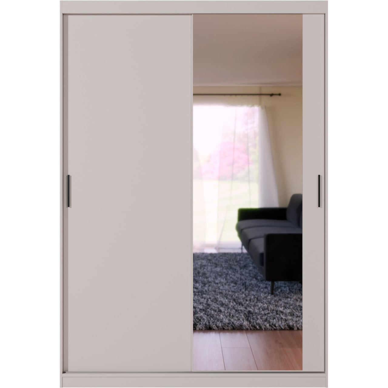 Szafa przesuwna z lustrem VALTURA 150cm kaszmir - obrazek 3
