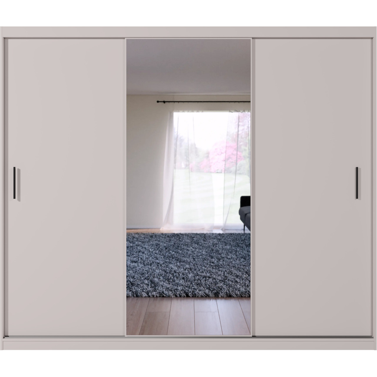 Szafa przesuwna z lustrem VALTURA 250cm kaszmir - obrazek 3