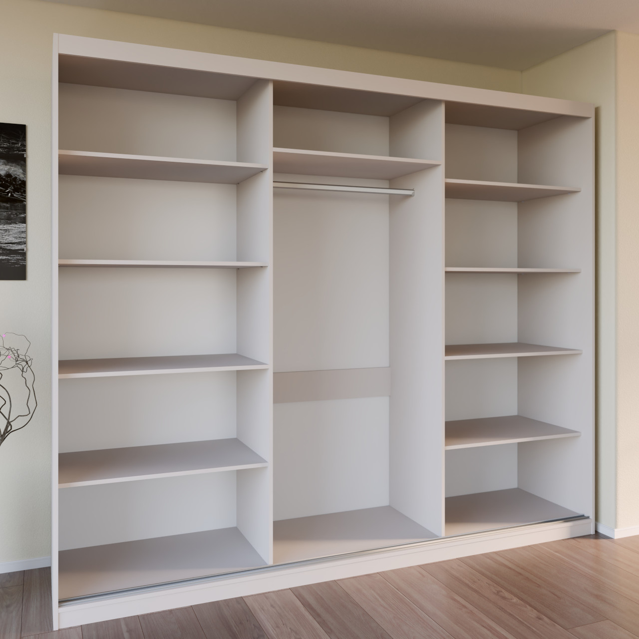 Szafa przesuwna z lustrem VALTURA 250cm kaszmir - obrazek 5