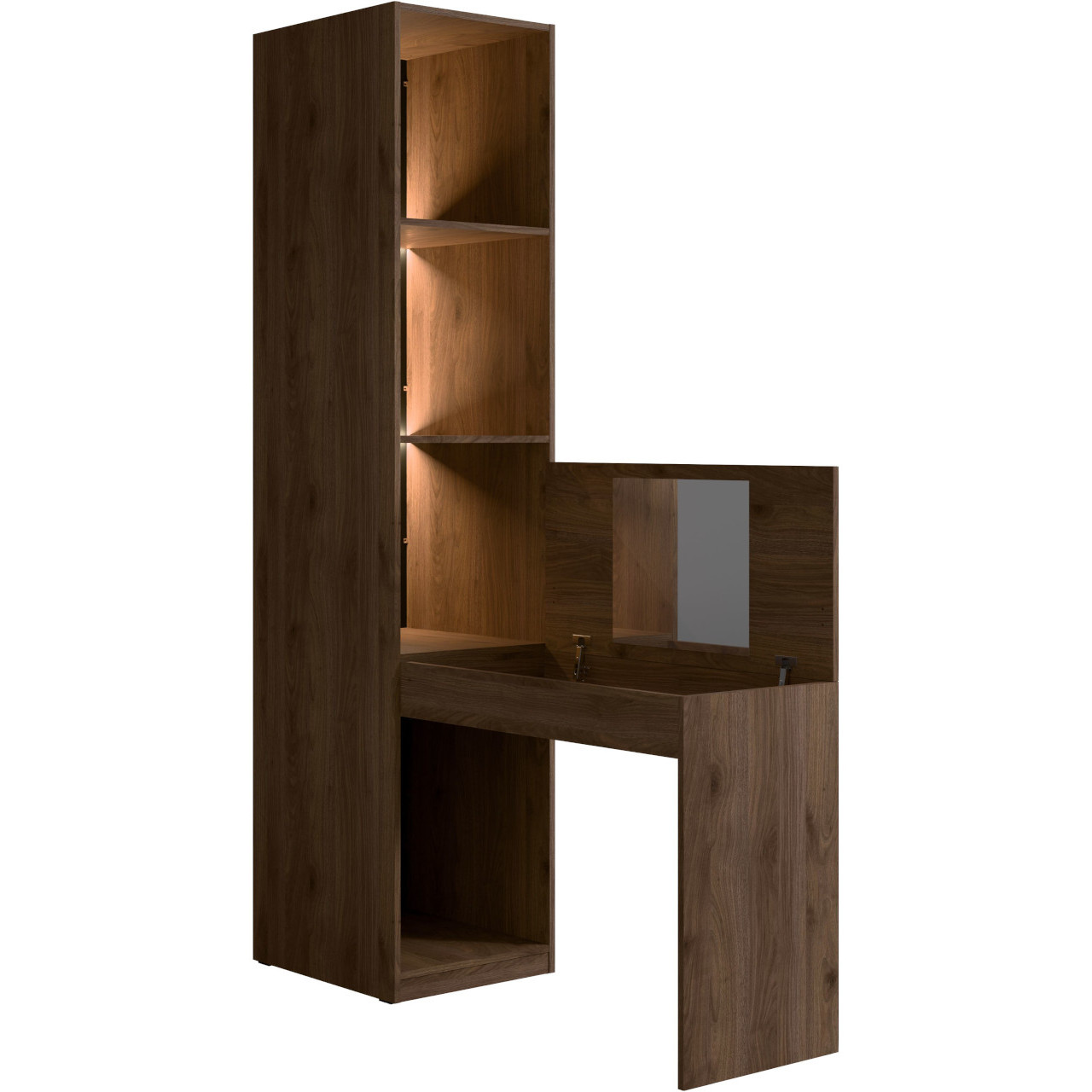 Zestaw mebli MARGHERA 1 z oświetleniem orzech elegant / czarny onyx - obrazek 6