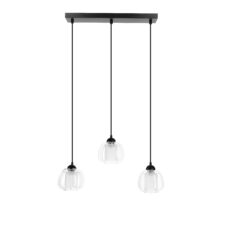 VALERIA lampa wisząca czarny 3x40W E27 klosz bezbarwny