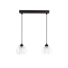 VALERIA lampa wisząca czarny 2x40W E27 klosz bezbarwny