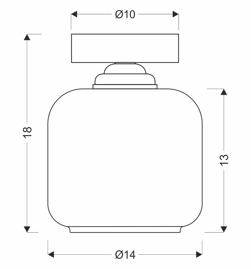 ESTIMA lampa sufitowa czarny 1x40W E27 klosz bezbarwny+piaskowany - obrazek 3