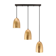 Icaro lampa wisząca czarny 3x40W E27 klosz złoty