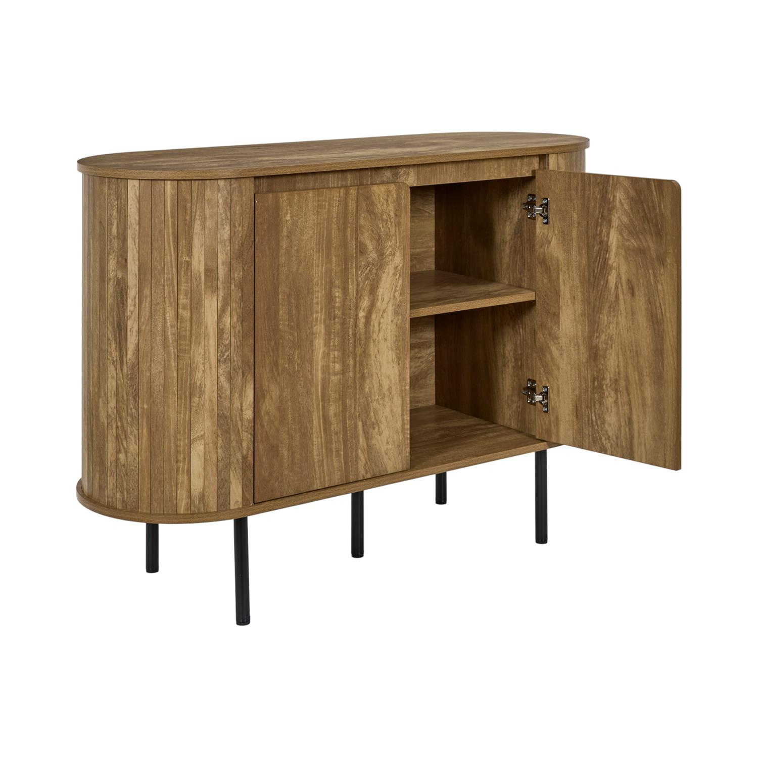 Komoda Hermiona nowoczesna na nóżkach do salonu naturalna 110 cm - obrazek 10