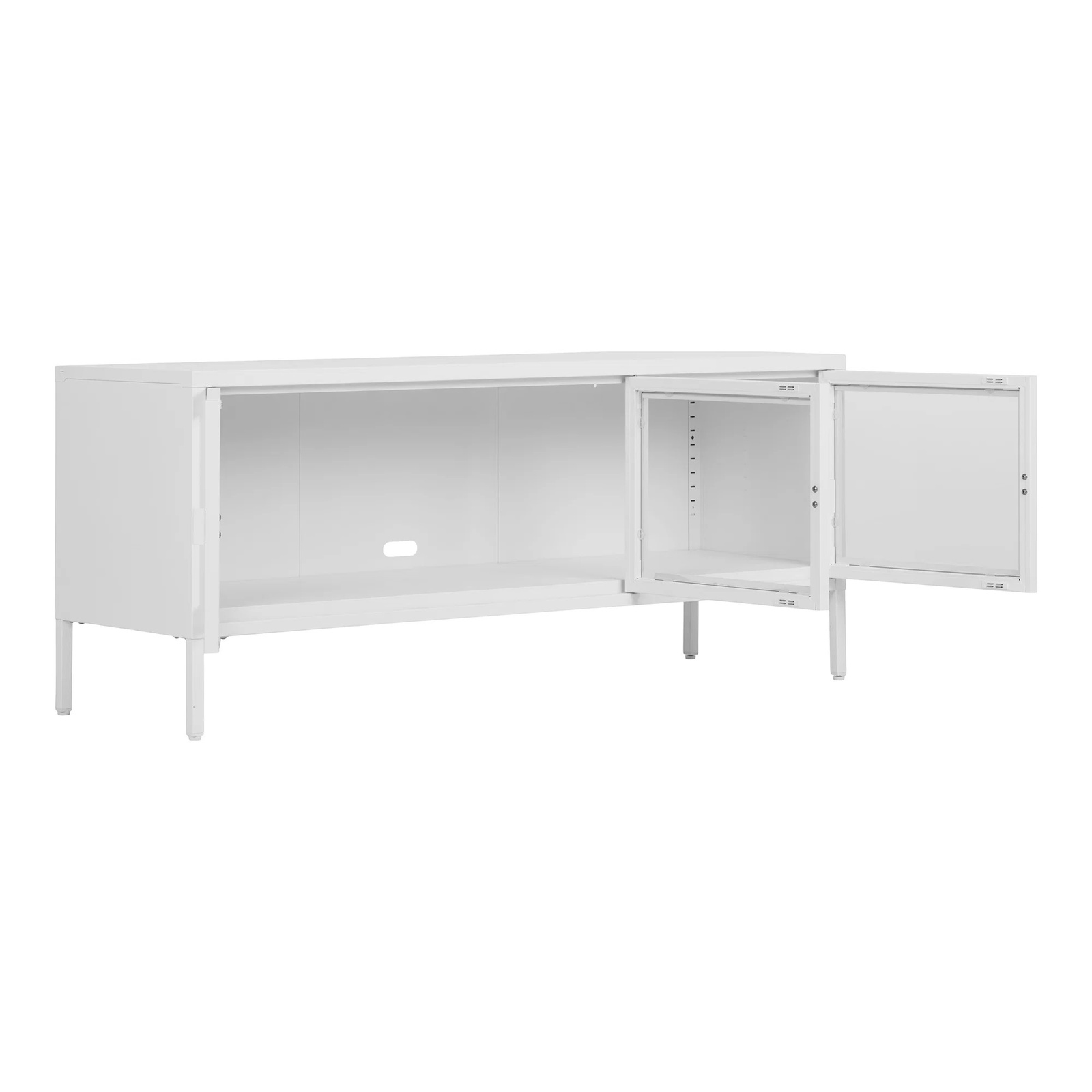 Szafka RTV Brisbane biała stojąca pod telewizor nowoczesna 130 cm - obrazek 4