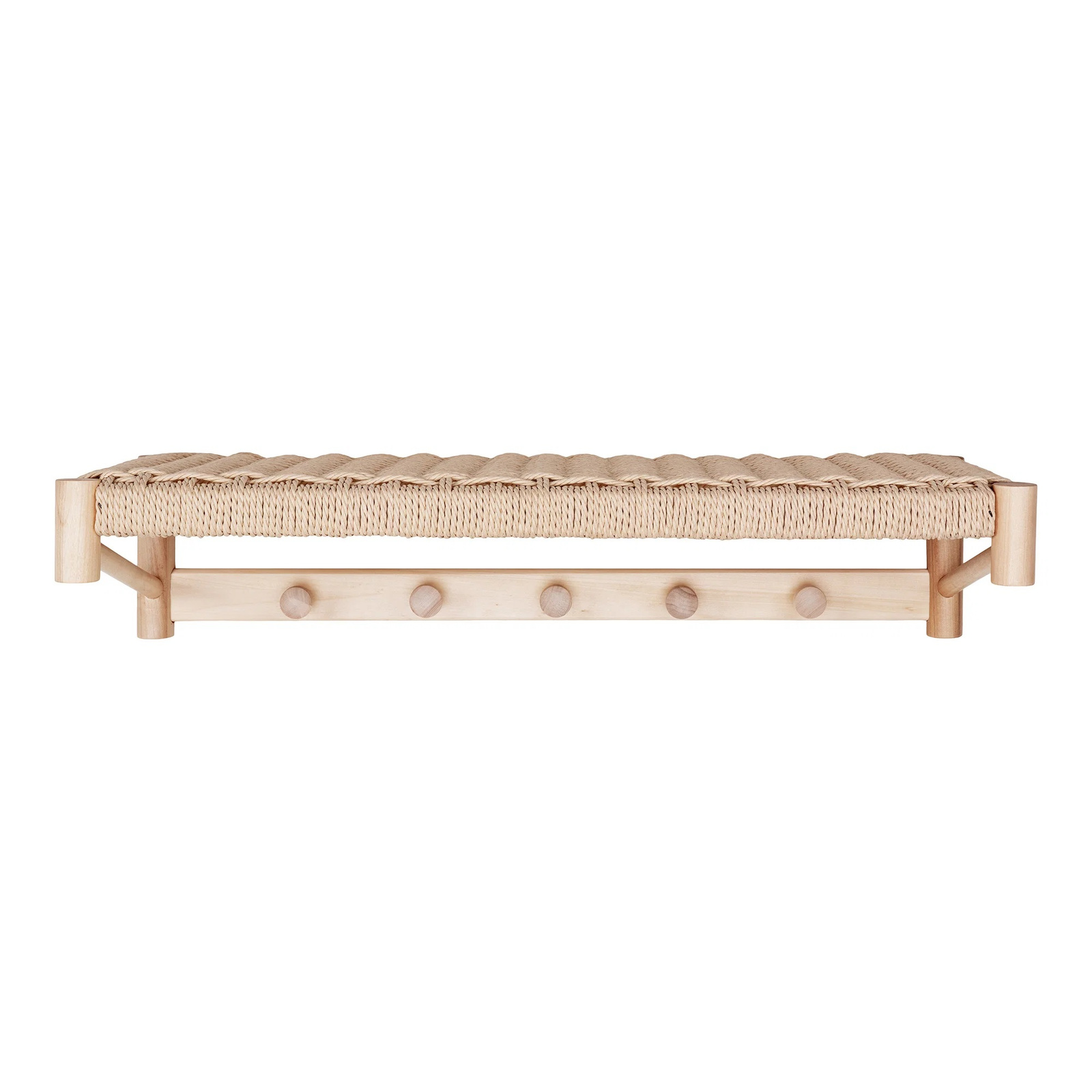 Wieszak ścienny do przedpokoju z półką Abano naturalny 78 cm - obrazek 3
