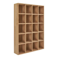 Półka ścienna Moss drewniana z sosny naturalnej do salonu 63 cm