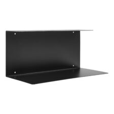 Półka ścienna Lille czarna metalowa do salonu 40 cm