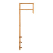 Wieszak ścienny do przedpokoju Trento bambusowy naturalny 82 cm