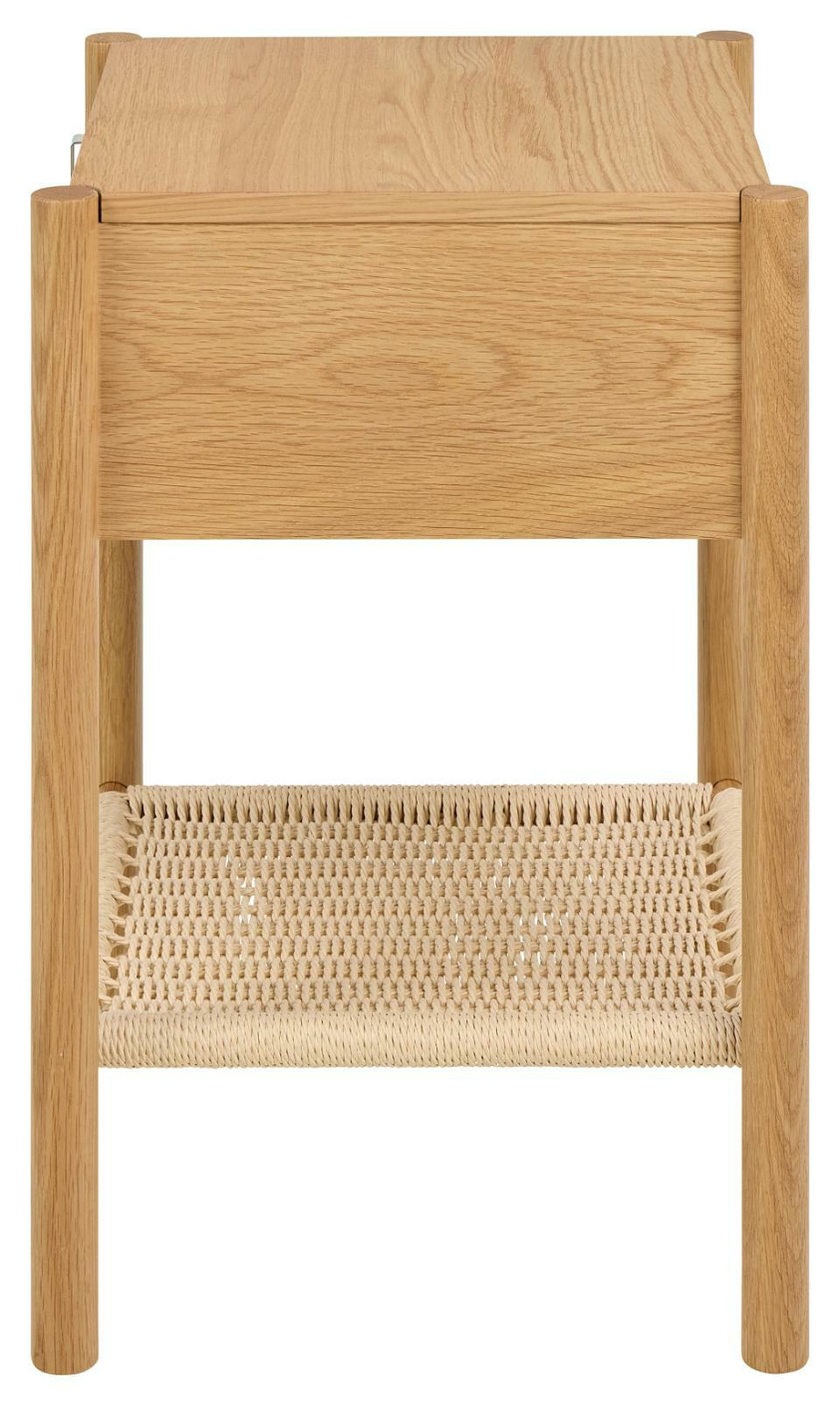 Szafka nocna Monfort dębowa z szufladą i półką boho 44 cm - obrazek 8