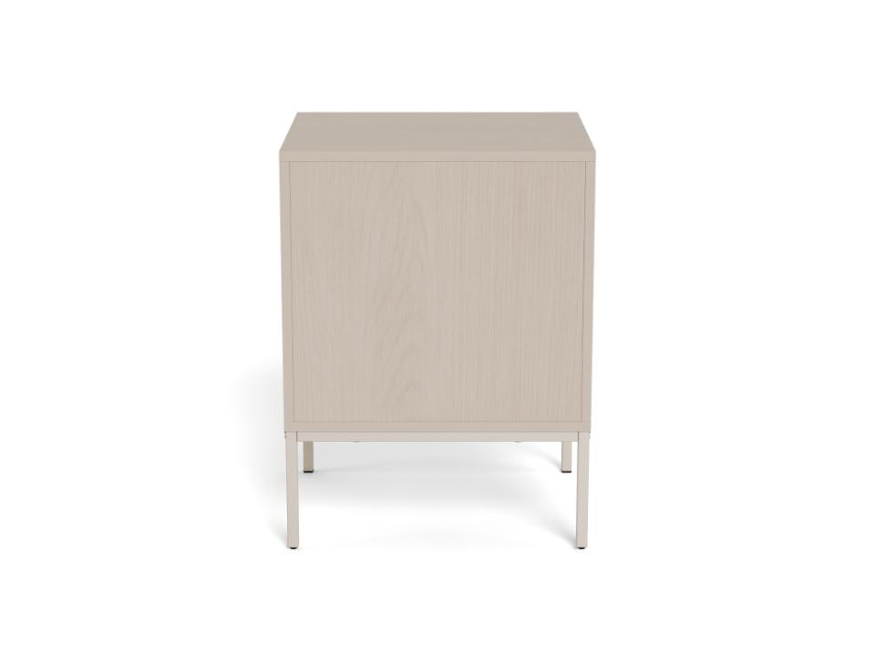 Szafka nocna do sypialni Palmdale szara z 2 szufladami 46 cm - obrazek 5