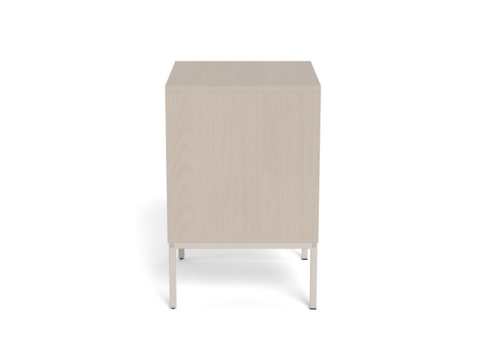 Szafka nocna do sypialni Palmdale szara z 2 szufladami 46 cm - obrazek 6