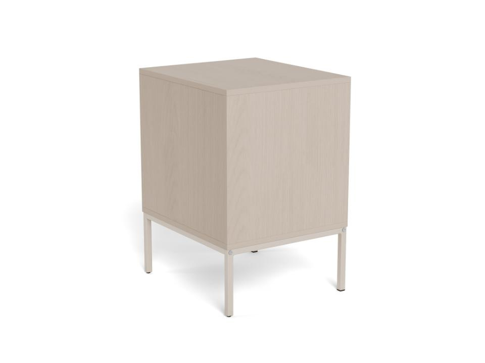Szafka nocna do sypialni Palmdale szara z 2 szufladami 46 cm - obrazek 8