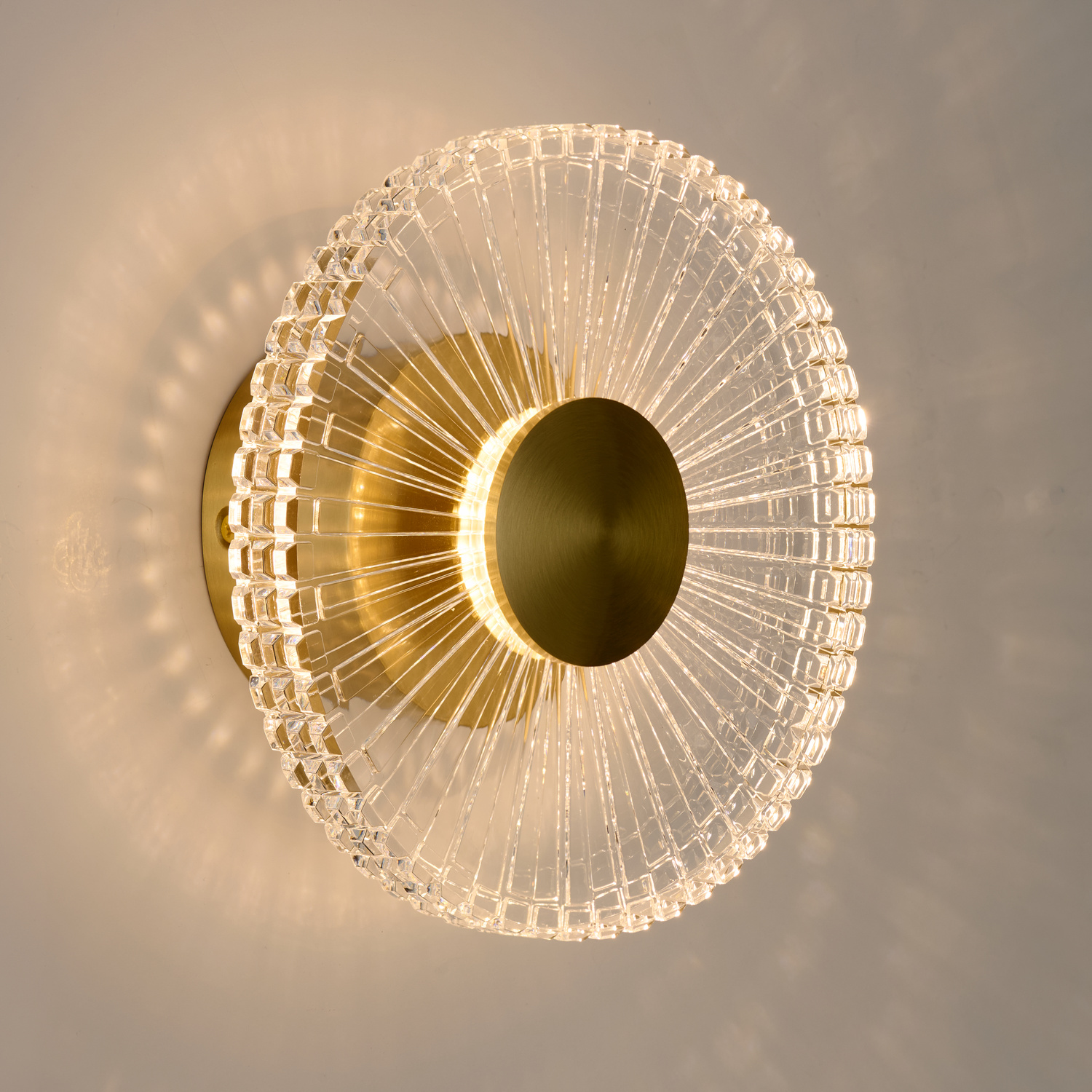 Lampa ścienna SUNBLAST - kinkiet LED 20 cm, złoty - obrazek 7