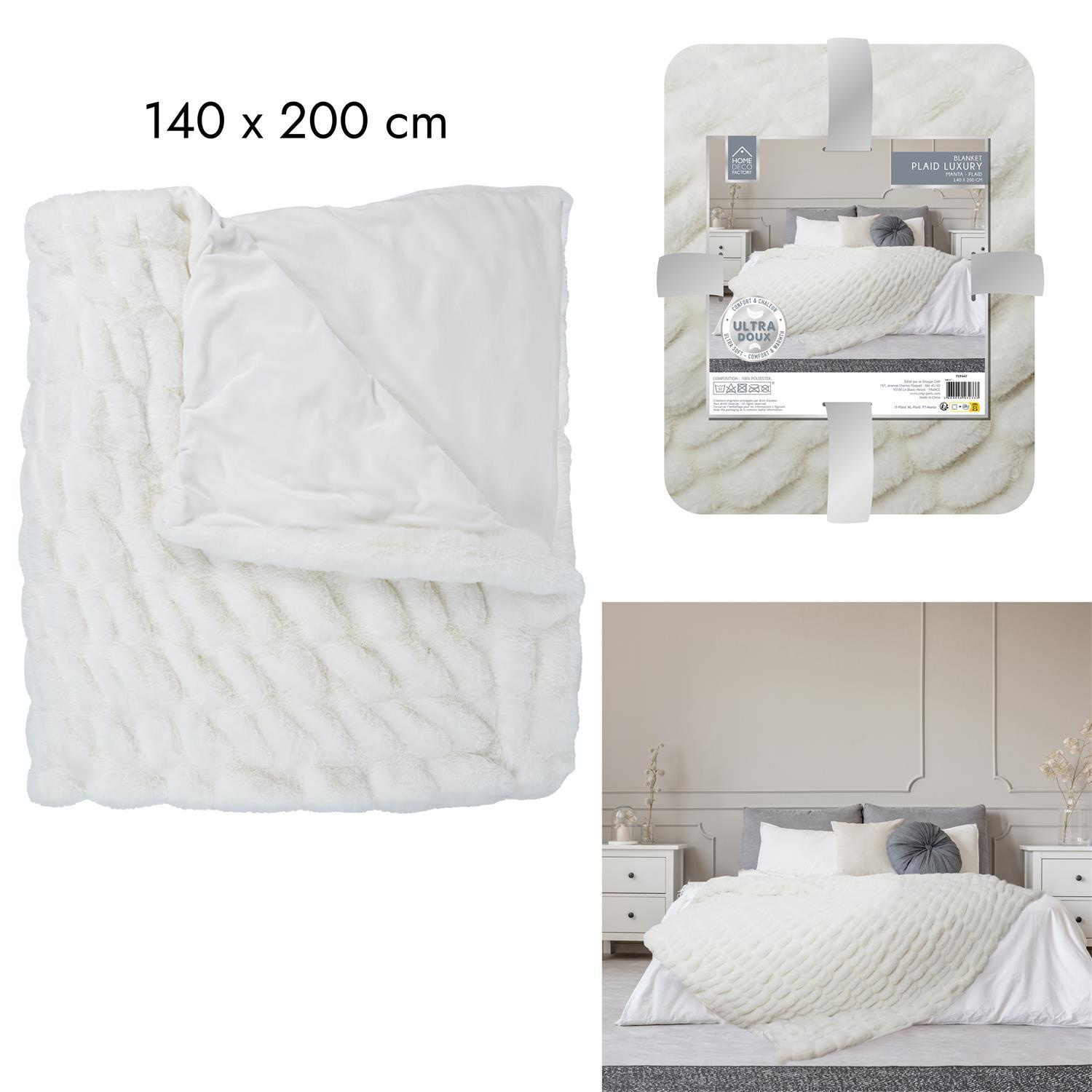 Koc Furry Luxury biały - obrazek 5