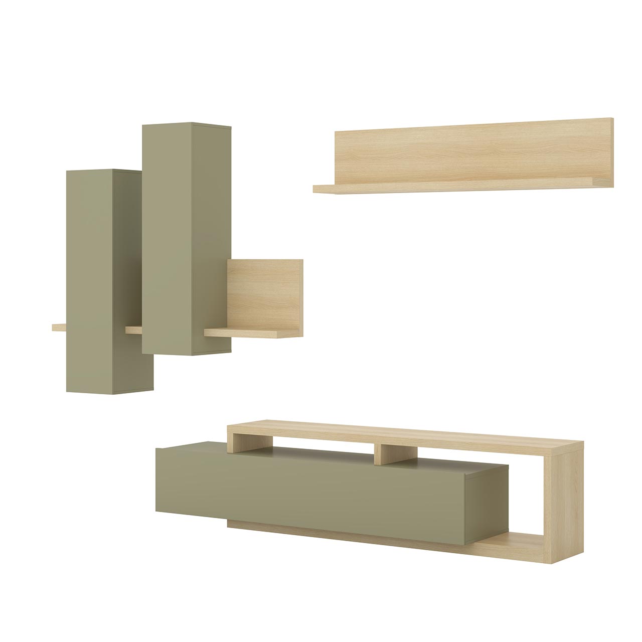 Meblościanka TABO BT09 dąb lindberg / eukaliptus - obrazek 3