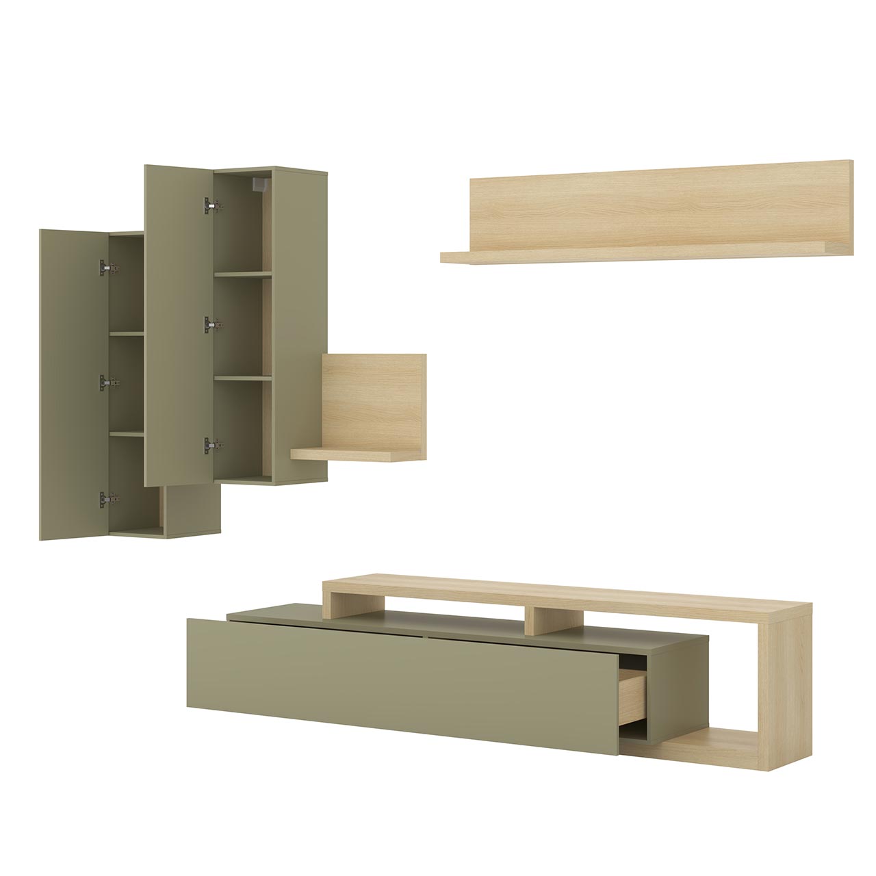 Meblościanka TABO BT09 dąb lindberg / eukaliptus - obrazek 5
