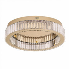Plafon ledowy APOLLO 50 cm - złoty plafon LED, kryształowy